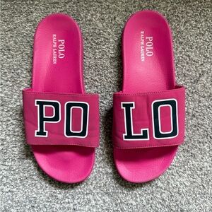 Polo by Ralph Lauren Fuchsia Kids Flip Flops